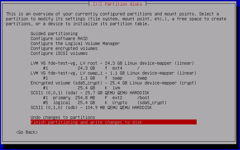 Debian 8 Write Partition Changes