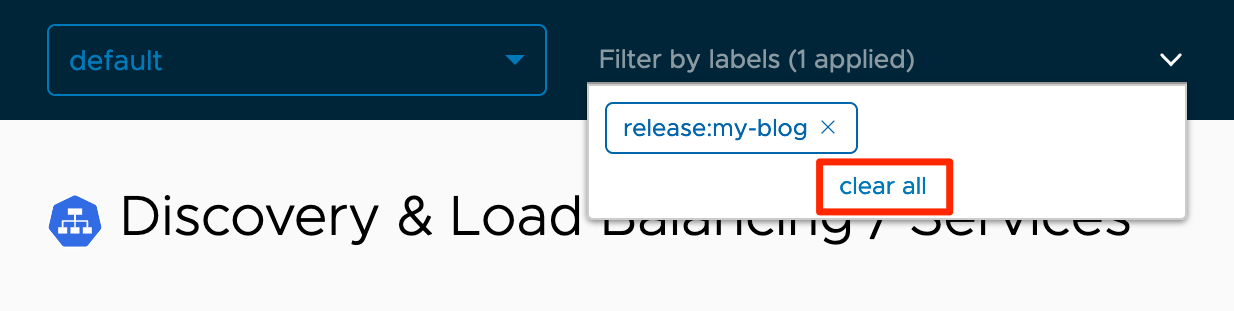 Octant Filter Menu - Clear Filters